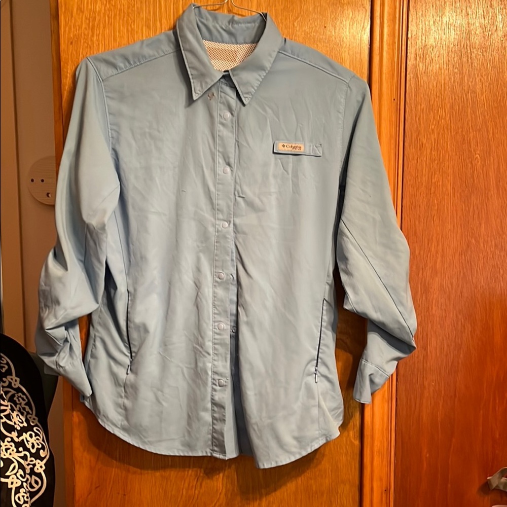 Columbia PFG Sky Blue Performance Shirt